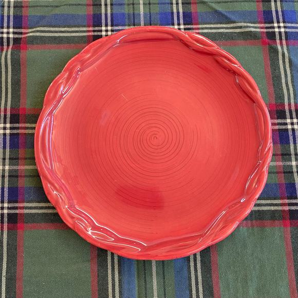 Tracy Octavia Hill Collection Solid Red 8" Salad Plate FLAWLESS - Picture 1 of 4